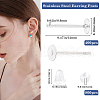 Beebeecraft 1600Pcs 2 Styles  304 Stainless Steel Flat Round Blank Peg Stud Earring Findings FIND-BBC0003-53B-2