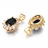 Brass Micro Pave Cubic Zirconia Charms KK-N227-53A-NF-2