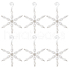 Snowflake Glass Pendant Decoration HJEW-GO00054-1