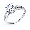 S925 Silver Engagement Ring with Zirconia FU1359-2-1