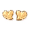 Heart 304 Stainless Steel Micro Pave Clear Cubic Zirconia Stud Earrings EJEW-V016-01G-01-4