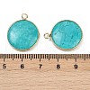 Brass Pave Natural & Synthetic Mixed Gemstone Pendants KK-R225-01G-4
