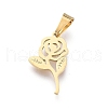 Valentine's Day Rose 304 Stainless Steel Jewelry Sets SJEW-K154-01G-5