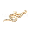 Brass Micro Pave Cubic Zirconia Pendants KK-Q037-01A-G-2