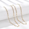 3.5MM 304 Stainless Steel Paperclip Chain Necklaces NJEW-T016-07G-1