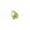 Fashionable Brass Micro Pave Cubic Zirconia with Enamel Cuff Rings FS-WGFDA76-01-2
