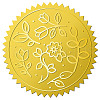 12 Sheets Self Adhesive Gold Foil Embossed Stickers DIY-WH0451-033-1