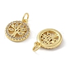 Brass Micro Pave Cubic Zirconia Pendants KK-C092-11G-2