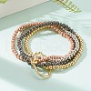 Brass Beads Stretch Bracelets BJEW-JB05952-02-3