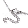 Stainless Steel Macrame Pouch Empty Stone Holder for Pendant Necklace Making NJEW-JN04532-02-4