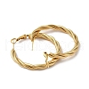 304 Stainless Steel Twist Ring Hoop Earrings for Women EJEW-Q781-08G-2