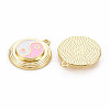 Rack Plating Light Gold Alloy Enamel Pendants ENAM-Q444-012A-RS-2