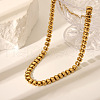 Stainless Steel Rectangle Link Chain Necklaces & Bracelets Set PW1815-1-2