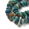 Natural Chrysocolla Chip Beads Strands G-P578-A01-01-4