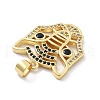 Brass Micro Pave Cubic Zirconia Pendants KK-Z098-22G-2