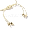 Sunflower Alloy Enamel Charms Braided Bracelets BJEW-A016-02-3