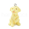 Opaque Resin Dog Pendants RESI-P033-A06-1