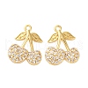 Brass Micro Pave Cubic Zirconia Pendants KK-F895-18A-G-1