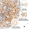 DICOSMETIC 60Pcs 2 Colors Alloy Crystal Rhinestone Pendants FIND-DC0006-39-4