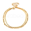 304 Stainless Steel Multi-Strand Chain Bracelets BJEW-G711-03B-G-1