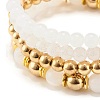 Natural Mashan Jade & Synthetic Hematite Round Beads Stretch Bracelets Sets BJEW-JB07505-10