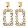 304 Stainless Steel Glass Dangle Stud Earrings EJEW-M095-13G-01-2