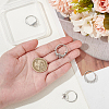 WADORN 4Pcs 4 Style Adjustable Brass Pad Ring Settings KK-WR0001-15-3