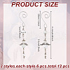 12Pcs 2 Styles Angel Glass & Alloy Pendant Decoration HJEW-GO00047-2