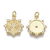 Brass Micro Pave Cubic Zirconia Pendants ZIRC-S067-001-NF-1