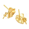 Rack Plating Brass Studs Earrings Finding KK-T072-04G-2