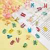 52Pcs 26 Style Spray Painted Alloy Charms PALLOY-PH0002-44-RS-7