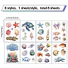 8 Sheets 8 Styles PVC Waterproof Wall Stickers DIY-WH0345-098-2