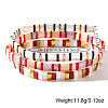 3Pcs 3 Colors Bohemian Style Glass Seed Beads Stretch Bracelets for Women VA2508-4