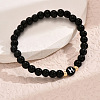 Alloy Resin Round Beaded Stretch Bracelets WG611D6-08-1