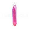 Electroplated Natural Quartz Pendants G-P315-B01-05P-1