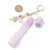 Alloy Enamel Pendants & Milk Tea Resin with Acrylic Cup Pendants Keychains KEYC-JKC01233-01-3