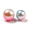 Rainbow ABS Plastic Imitation Pearl Beads OACR-MSMC001-03-3