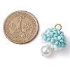 Seed Beads Beaded Charms PALLOY-MZ00332-04-2
