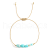 Adjustable Natural Gemstone Braided Bead Bracelets DH2886-4-1