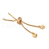 Brass Micro Pave Clear Cubic Zirconia Cord Ends KK-A214-33G-2