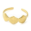 Shell Shape 304 Stainless Steel Open Cuff Rings for Women RJEW-Z043-02D-2