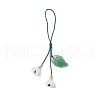 Imitation Jade Glass & Natural Green Aventurine  Pendant Mobile Straps HJEW-JM01900-1