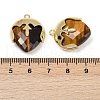 Natural Tiger Eye Faceted Pendants G-K347-09G-02-3