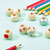 OLYCRAFT 100Pcs Natural Unfinished Wood Beads WOOD-OC0001-82-5