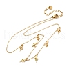 304 Stainless Steel Snake Tassel Necklaces NJEW-R026-20G-4