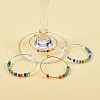 Brass Wine Glass Charm Rings Hoop Earrings KK-PH0028-01M-5
