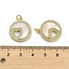 Brass Micro Pave Clear Cubic Zirconia Pendants KK-K365-02G-G-3