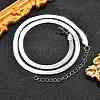 Non-Tarnish 201 Stainless Steel Herringbone Chain Necklaces NJEW-M187-06P-5
