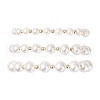 3Pcs Shell Pearl Round Beads Stretch Bracelets for Women BJEW-JB11998-2