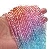 Transparent Painted Glass Beads Strands X1-DGLA-A034-T4mm-A19-2